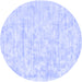 Round Solid Blue Modern Rug, con2945blu