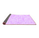 Sideview of Solid Purple Modern Rug, con2945pur