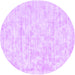 Round Solid Purple Modern Rug, con2945pur