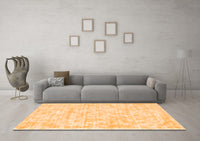 Machine Washable Solid Orange Modern Rug, wshcon2945org