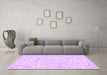 Machine Washable Solid Purple Modern Area Rugs in a Living Room, wshcon2945pur