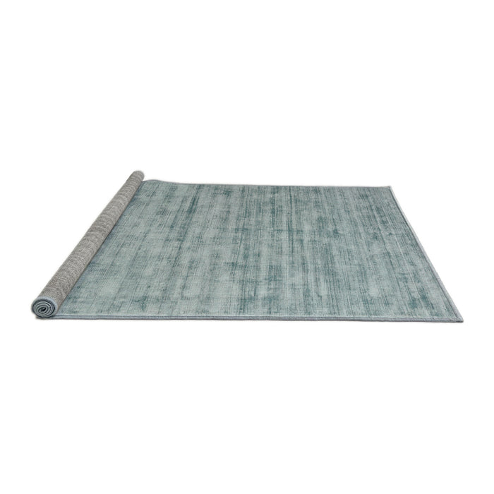 Serging Thickness of Machine Washable Contemporary Light Steel Blue Rug, wshcon2946