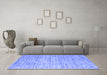 Machine Washable Abstract Blue Contemporary Rug in a Living Room, wshcon2946blu