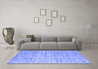 Machine Washable Abstract Blue Contemporary Rug, wshcon2946blu