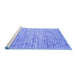 Sideview of Machine Washable Abstract Blue Contemporary Rug, wshcon2946blu