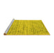 Sideview of Machine Washable Abstract Yellow Contemporary Rug, wshcon2946yw