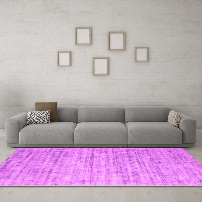 Machine Washable Abstract Pink Contemporary Rug in a Living Room, wshcon2946pnk