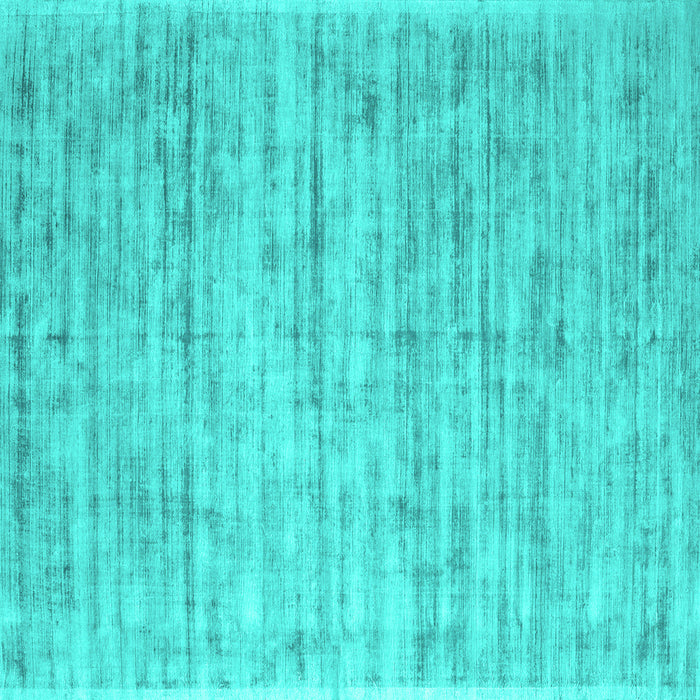 Square Abstract Turquoise Contemporary Rug, con2946turq