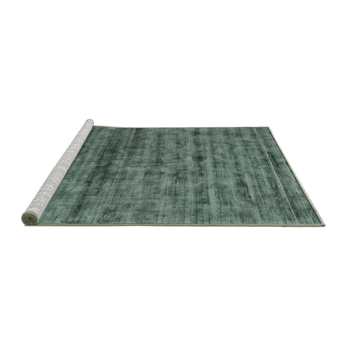 Serging Thickness of Machine Washable Contemporary Green Rug, wshcon2947