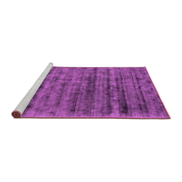 Sideview of Machine Washable Abstract Pink Contemporary Rug, wshcon2947pnk