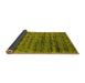 Sideview of Abstract Yellow Contemporary Rug, con2947yw