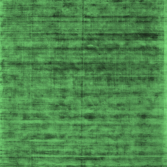 Square Machine Washable Abstract Emerald Green Contemporary Area Rugs, wshcon2947emgrn