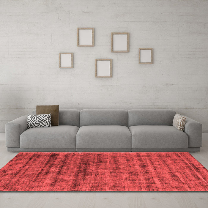 Contemporary Red Washable Rugs