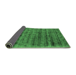 Sideview of Abstract Emerald Green Contemporary Rug, con2947emgrn