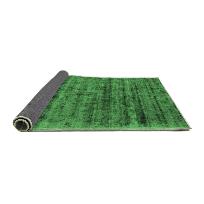 Sideview of Abstract Emerald Green Contemporary Rug, con2947emgrn