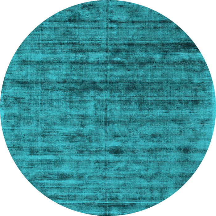 Round Abstract Light Blue Contemporary Rug, con2947lblu