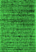 Serging Thickness of Machine Washable Abstract Green Contemporary Area Rugs, wshcon2947grn