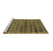 Sideview of Machine Washable Abstract Brown Contemporary Rug, wshcon2947brn