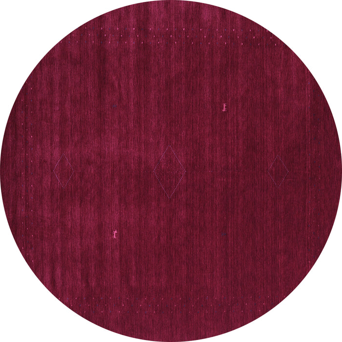 Round Abstract Purple Contemporary Rug, con2948pur