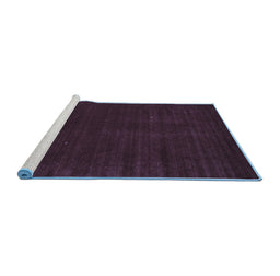 Sideview of Machine Washable Abstract Blue Contemporary Rug, wshcon2948blu