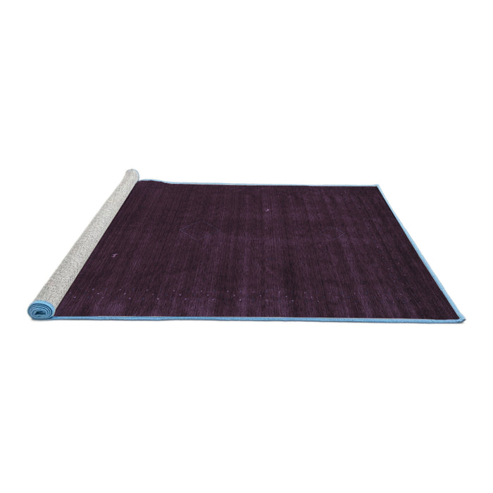 Sideview of Machine Washable Abstract Blue Contemporary Rug, wshcon2948blu