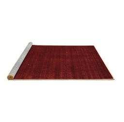 Sideview of Machine Washable Abstract Brown Contemporary Rug, wshcon2948brn