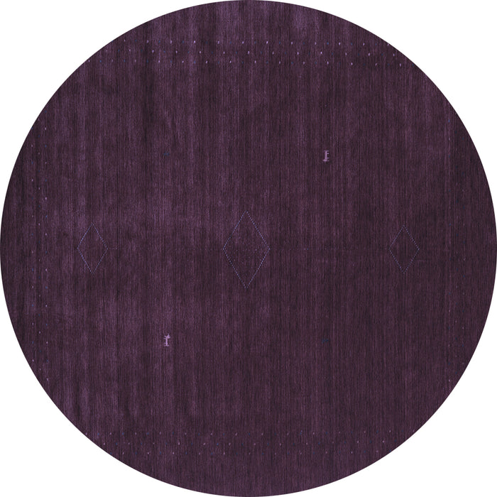 Round Abstract Blue Contemporary Rug, con2948blu