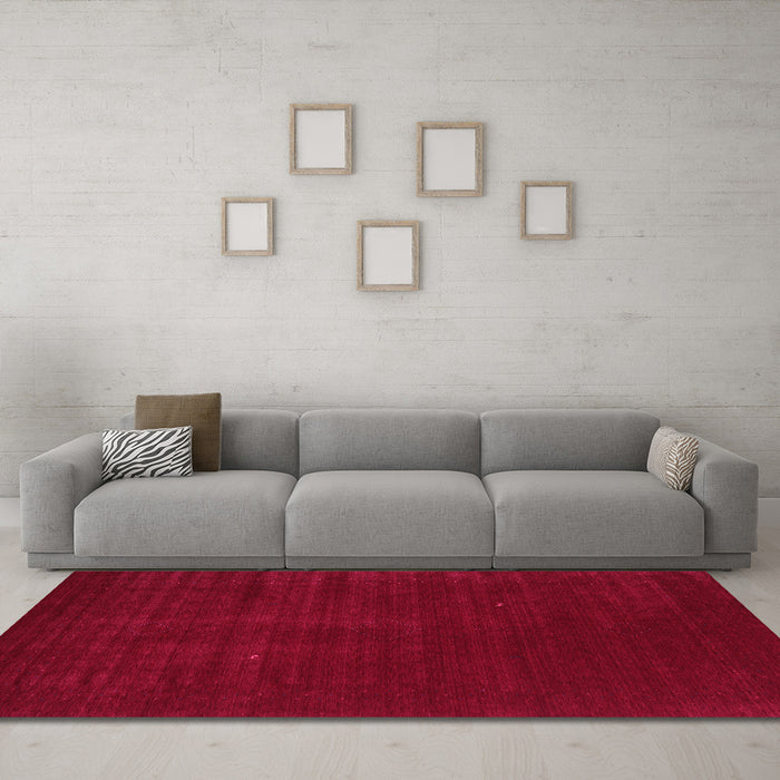 Machine Washable Abstract Pink Contemporary Rug in a Living Room, wshcon2948pnk