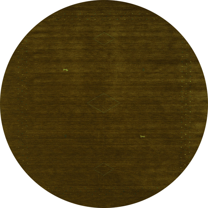 Square Abstract Green Contemporary Rug, con2948grn