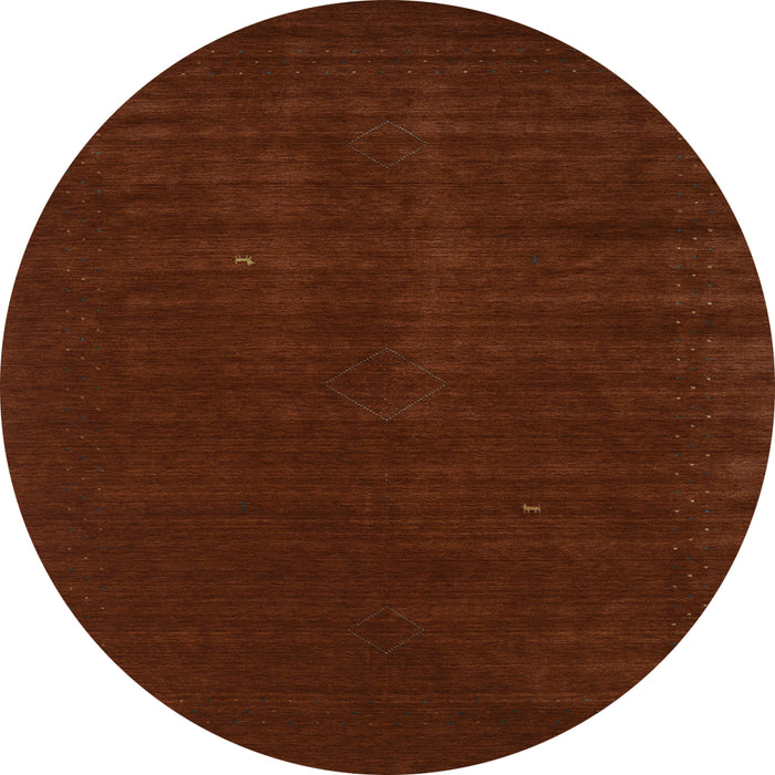 Round Abstract Light Blue Contemporary Rug, con2948lblu