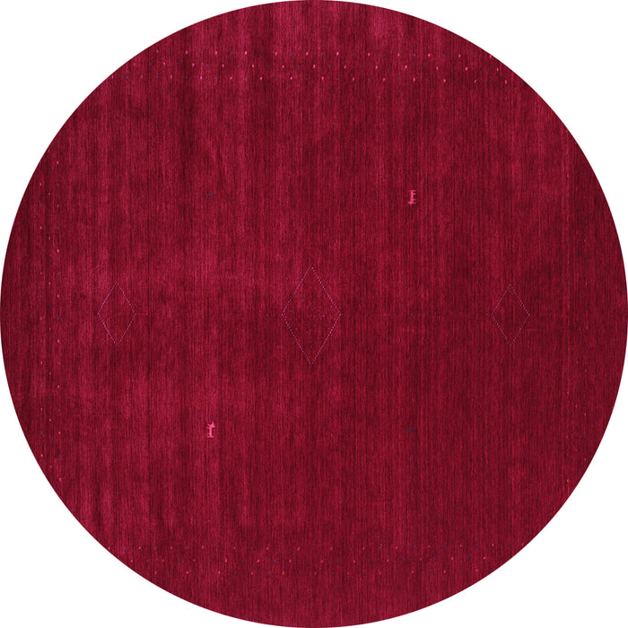 Round Machine Washable Abstract Pink Contemporary Rug, wshcon2948pnk