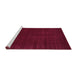 Sideview of Machine Washable Abstract Purple Contemporary Area Rugs, wshcon2948pur