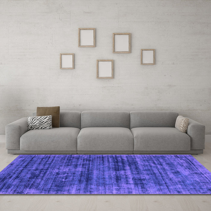 Machine Washable Abstract Purple Contemporary Area Rugs in a Living Room, wshcon2949pur