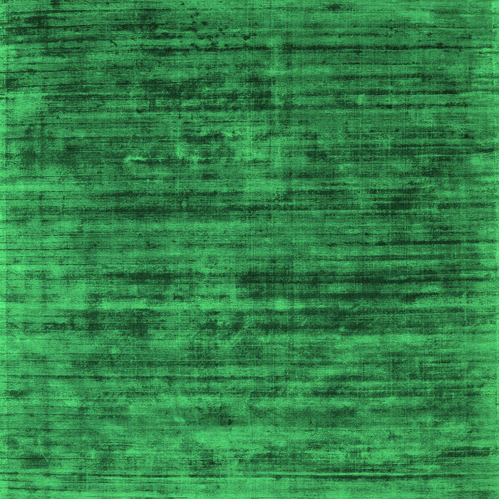 Round Machine Washable Abstract Green Contemporary Area Rugs, wshcon2949grn