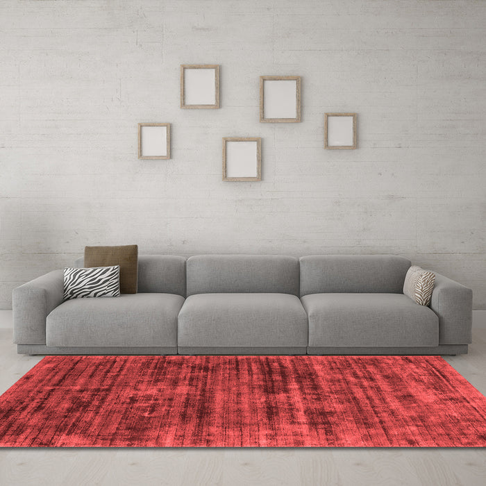 Contemporary Red Washable Rugs