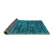 Sideview of Abstract Turquoise Contemporary Rug, con2949turq