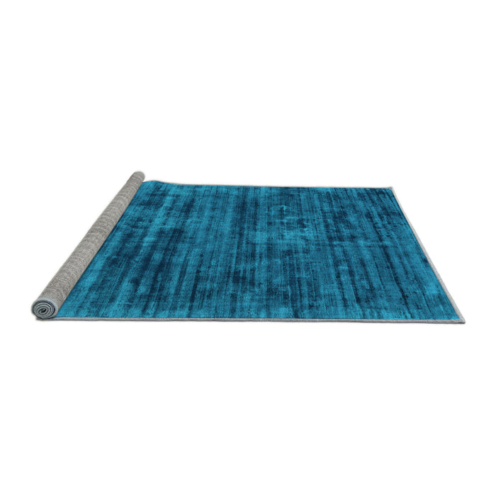 Sideview of Machine Washable Abstract Light Blue Contemporary Rug, wshcon2949lblu