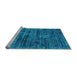 Sideview of Machine Washable Abstract Light Blue Contemporary Rug, wshcon2949lblu