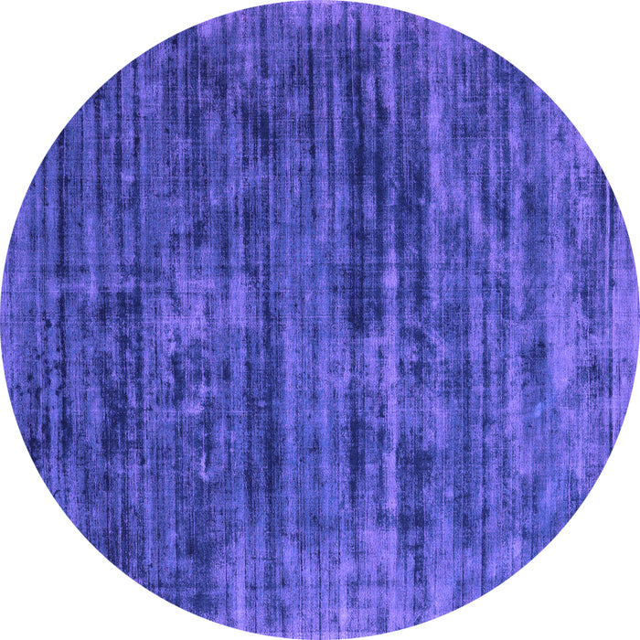 Round Abstract Purple Contemporary Rug, con2949pur