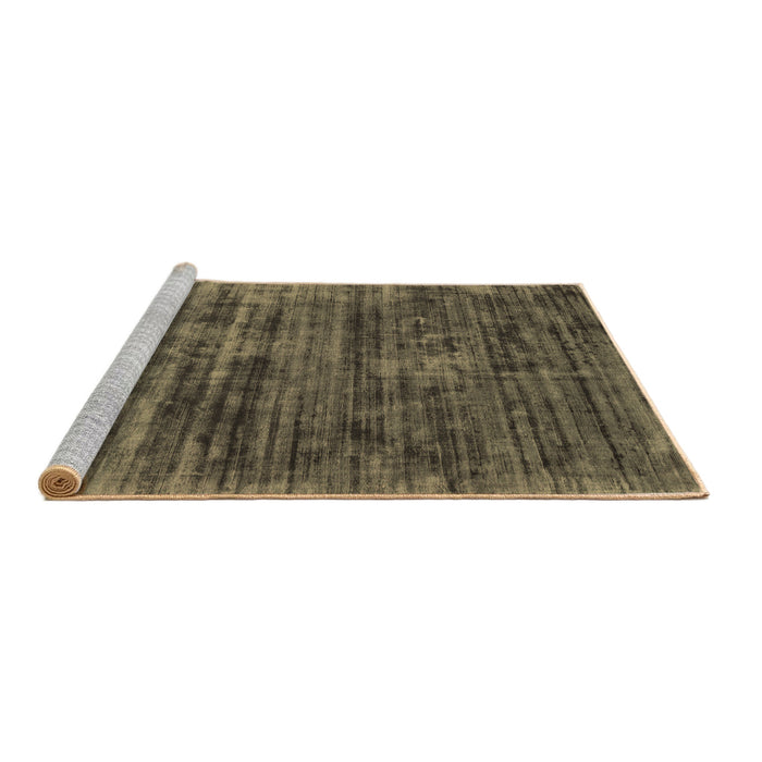 Sideview of Machine Washable Abstract Brown Contemporary Rug, wshcon2949brn