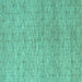 Square Abstract Turquoise Contemporary Rug, con294turq