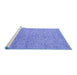 Sideview of Machine Washable Abstract Blue Contemporary Rug, wshcon294blu