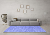 Machine Washable Abstract Blue Contemporary Rug, wshcon294blu