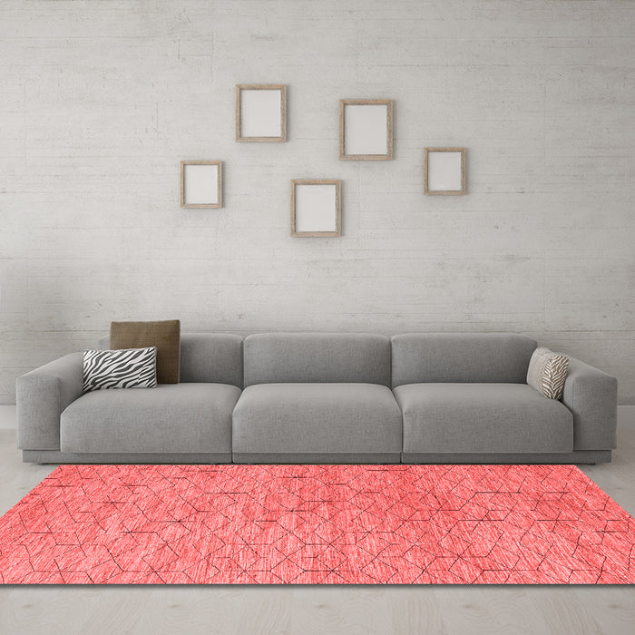 Contemporary Red Washable Rugs