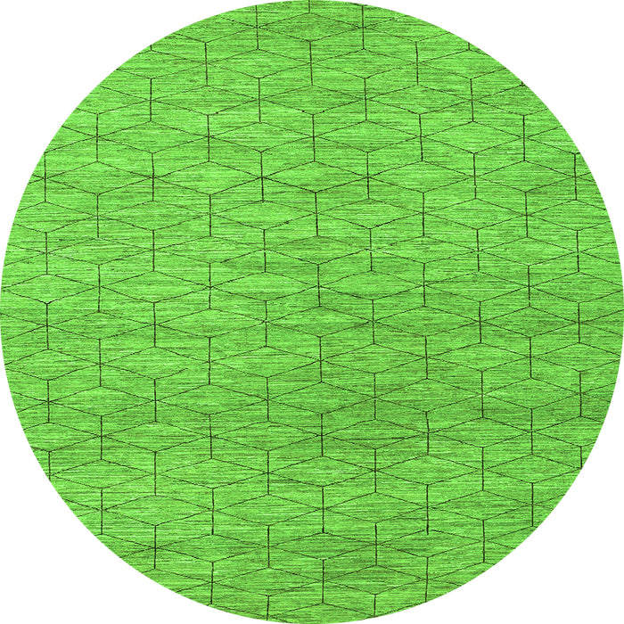 Machine Washable Abstract Green Contemporary Area Rugs, wshcon294grn