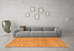 Machine Washable Abstract Orange Contemporary Area Rugs in a Living Room, wshcon294org