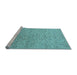 Sideview of Machine Washable Abstract Light Blue Contemporary Rug, wshcon294lblu