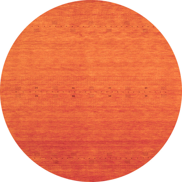 Square Abstract Orange Contemporary Rug, con2950org