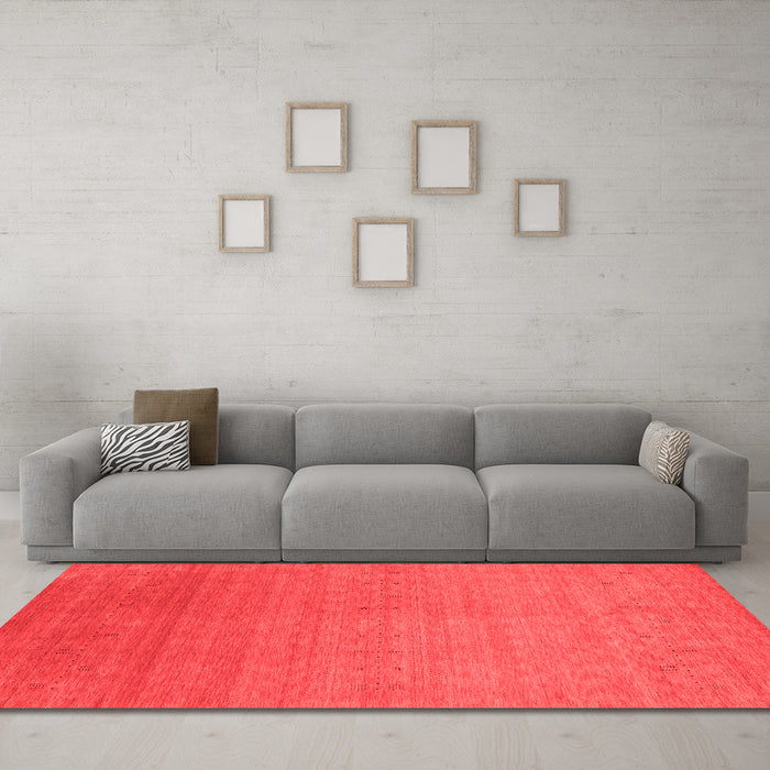 Contemporary Red Washable Rugs