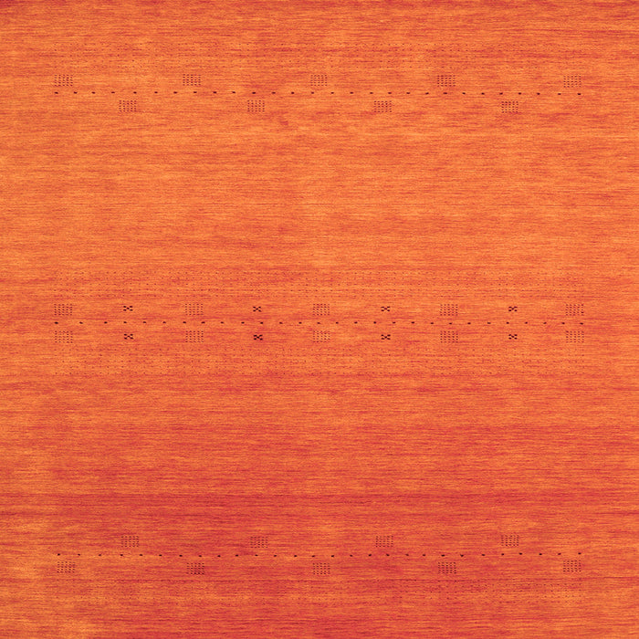 Round Machine Washable Abstract Orange Contemporary Area Rugs, wshcon2950org